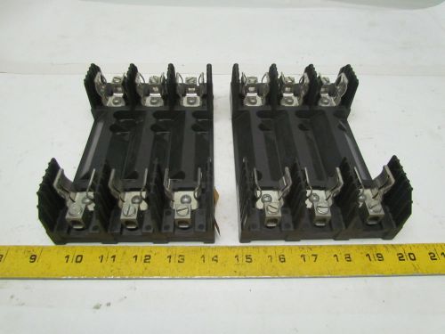 Buss Bussman H60060-3C Fuse Block Holder 3-Pole 60A 600V Class H Lot of 2