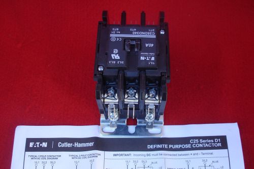 HAMMER DEFINITE PURPOSE CONTACTOR - EATON-CUTLER - C25DND340A