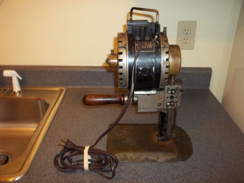 ANTIQUE, EASTMAN MACHINE Co. FABRIC CUTTING MACHINE, Dated 1909