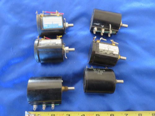 6 BORG &amp; HELIPOT PRECISION POTENTIOMETERS 50K 30K 20K, 200 &amp; 100 OHM