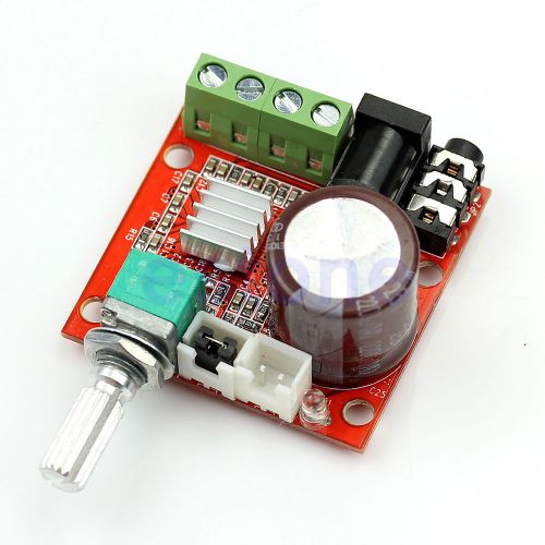 12V Mini Hi-Fi PAM8610 2X10W Dual Channel D Class Stereo Audio Board Amplifier