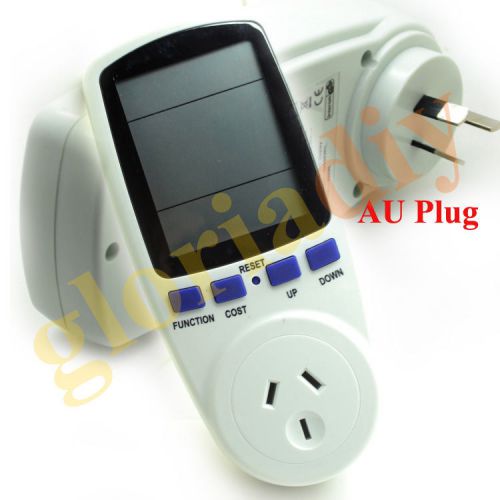 AU Plug Power Meter Energy Monitor Watt Wattage Voltage Amps Meter Analyzer