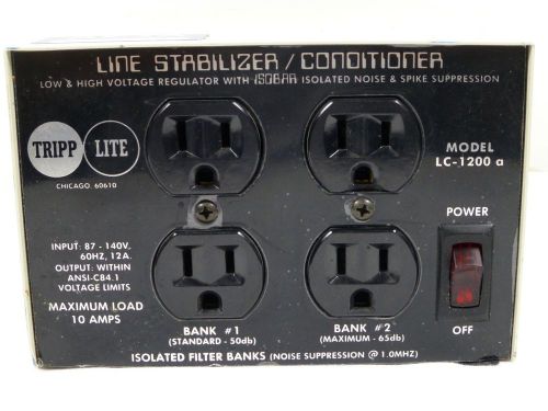 TRIPP LITE LC-1200A LINE STABILIZER / CONDITIONER LOW &amp; HIGH VOLTAGE REGULATOR