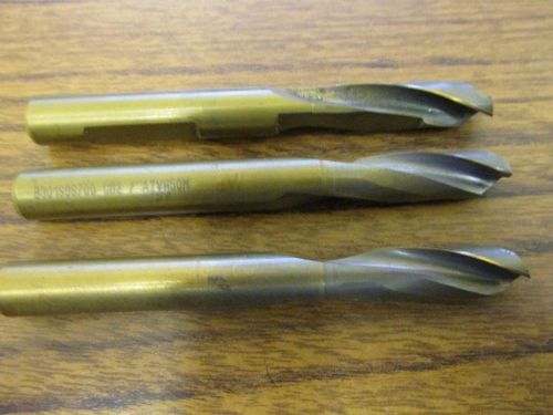 (3)  Solid Carbide Drills 11/32&#034;