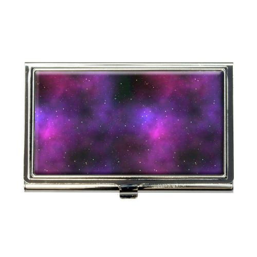 Purple Space Nebula Business Credit Card Holder Case