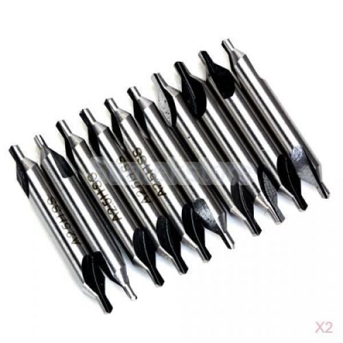 20Pcs 2.5mm High-speed Steel Combined Countersink Center Drill Bit Set Tool 60°