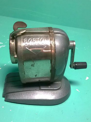 Vintage BOSTON CHAMPION Pencil Sharpener Pinch Feed  Desk Top Office School Old