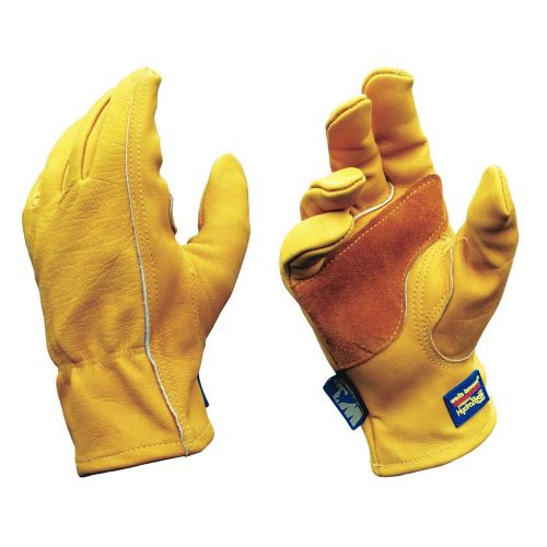 3 pairs wells lamont water resistant heavy duty leather work gloves premium - l for sale
