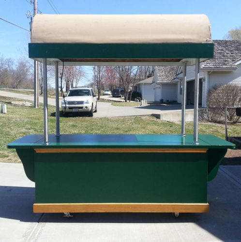 Portable All Star Food Cart on Casters S/S Storage &amp; Lighted Canopy NICE!