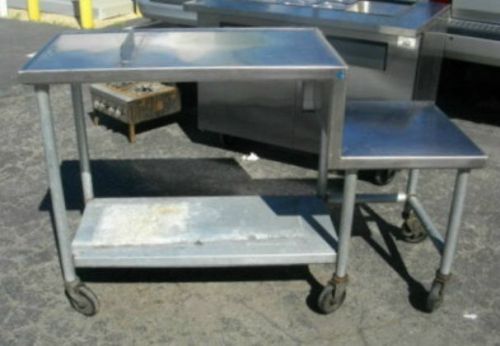 61&#034; NSF STAINLESS STEEL HEAVY DUTY WORK TABLE ON HEAVY DUTY CASTERS