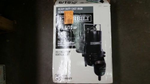 Everbilt 0.6 HP Heavy Duty Cast Iron Sewage Pump