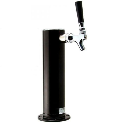 Single Tap Draft Beer 3&#034; Tower - Black Powder Coat- Bar Pub Kegerator Keg Faucet