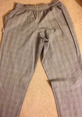 Culinary Classics, Mens Chef Pants (L) Glen Plaid Pattern