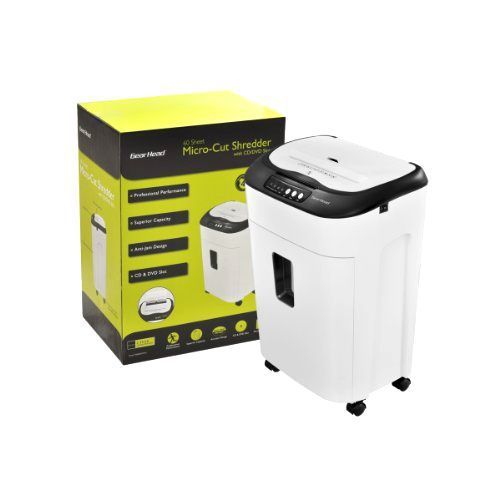 Gear Head PS8000MXW 60 Sheet Auto Feed Micro-Cut Shredder CD/DVD (White/Black)