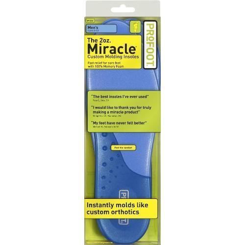 PROFOOT 2 oz Miracle Custom Molding Insoles, Men&#039;s 8-13, 1 Pair New