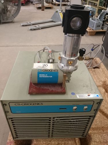 CTI-Cryogenics Model 21 Refrigerator Cold Head/Laser &amp; Helix Compressor Model SC