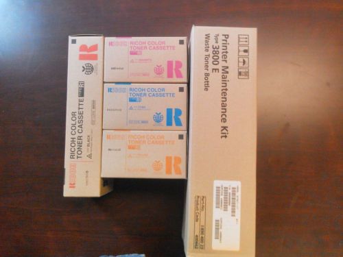 5-Pc RICOH AFICIO 3245C 3235C 3228C TONER SET TYPE R1 CMYK + Maintenance Kit-
							
							show original title