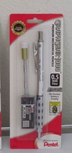 Pentel pg1015ebp graph gear automatic drafting pencil, .5mm, gray accent barrel for sale
