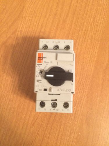 New Sprecher + Schuh KTA7-25S-6.3A Motor Circuit Controller