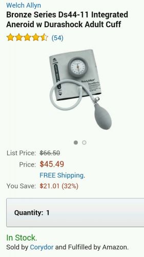 Welch allyn Ds44-1 adult blood pressure cuff. CHEAPER than amazon!!!