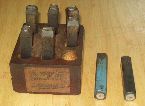 8 VINTAGEMACHINEST-  MACHINE MADE CUT STEEL HAND PUNCH DIE NUMBER 3/8 STAMP SET