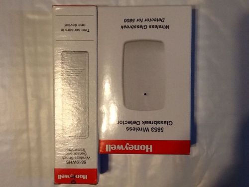 1-HONEYWELL 5853 WIRELESS GLASSBREAK DETECTORS,1-Honeywell 5819 shock/contact.