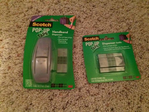 3M Scotch Pop-Up Taoe Handband Dispenser And Dispenser Refills. New In Package