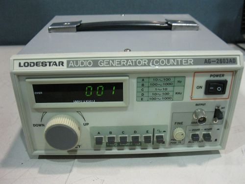 LODESTAR AG-2603AD AUDIO GENERATOR/ COUNTER #1144