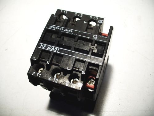 BENEDIKT &amp; JAGER K2-30A01 24V COIL 575V 25HP CONTACTOR