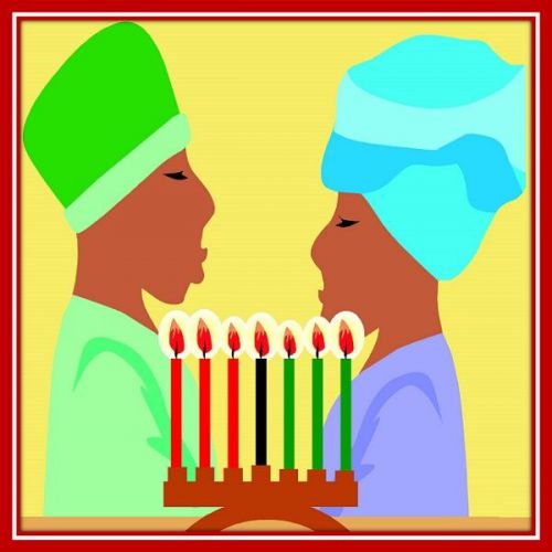 30 Custom Kwanzaa Couple Personalized Address Labels