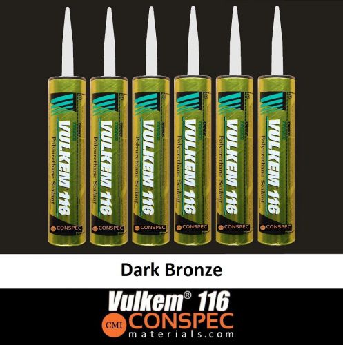 Tremco Vulkem 116 DARK BRONZE Polyurethane Sealant - 10.1 oz Cartridge 6 TUBES