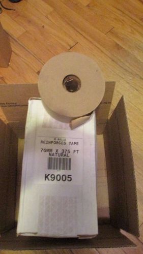 8 Rolls 70mm x 375 FT Reinforced Gummed Kraft Paper Tape  - NIB