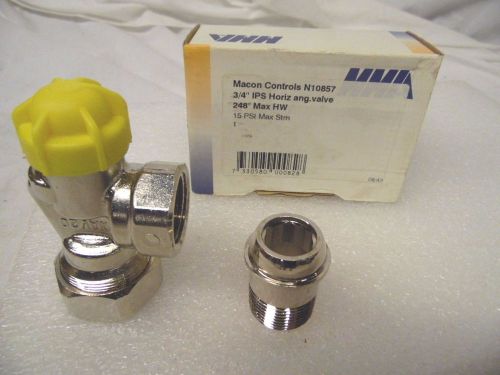 NEW MACON Controls N10857 Horizontal Angle Valve 3/4&#034; Radiator Valve Free S&amp;H