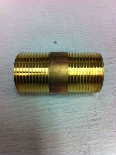 3/4npt brass nipple x 2&#034; long male threaded for sale