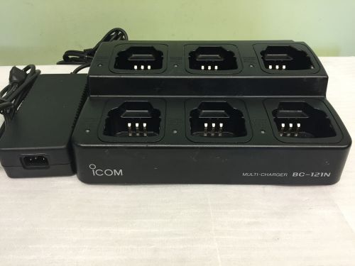 iCOM BC-121N 6 Bay Charger Includes AD-94 Adapters &amp; Power Supply