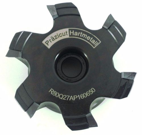 PRAZICUT HARTMETALL INDEXABLE MILLING CUTTER DIA 80MM (3.1496&#034;) FOR APKT16