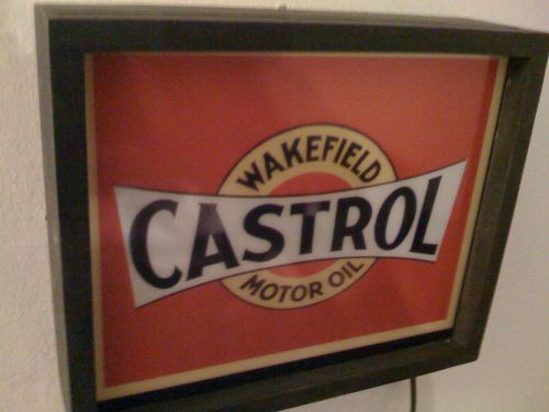 Castrol Gas Oil Service Station Garage Man Cave Advertising Lighted SIgn