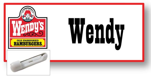 1 name badge funny halloween costume wendy of wendys burgers pin free shipping for sale