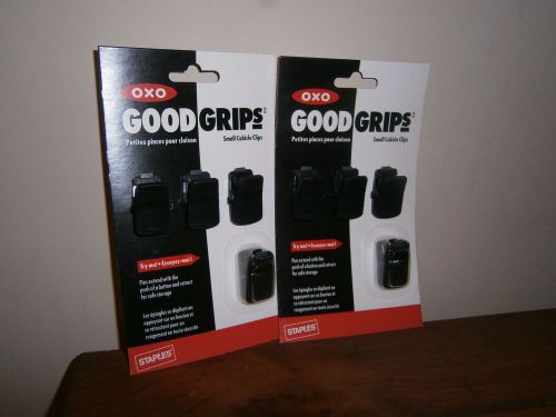 Lot of 8 staples oxo good grips small cubicle clips black fasteners 36897 for sale