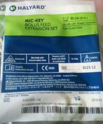 Halyard mic-key bolus feed extention 12 in for sale