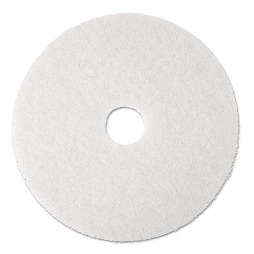 &#034;Standard Floor Pads, 19-Inch Diameter, White, 5/carton&#034;