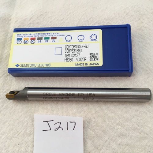 New 3/8&#034; circle boring bar s06-sclcr-2 w/ 10 sumitomo 21.51 carbide inserts j217 for sale