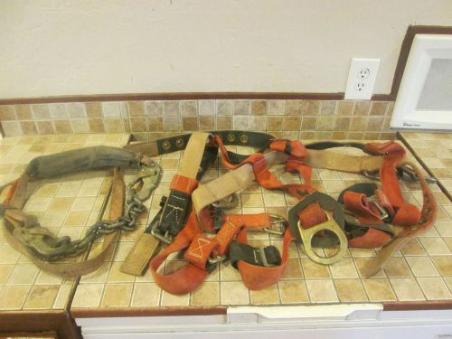 Klein lineman construction harness medium 87080 6&#039; dbi sala 1330001 belt low$ nr for sale