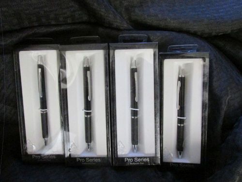 Staples Pro Series Black Ballpoint Pen Lot 4 New NIB Gift Office