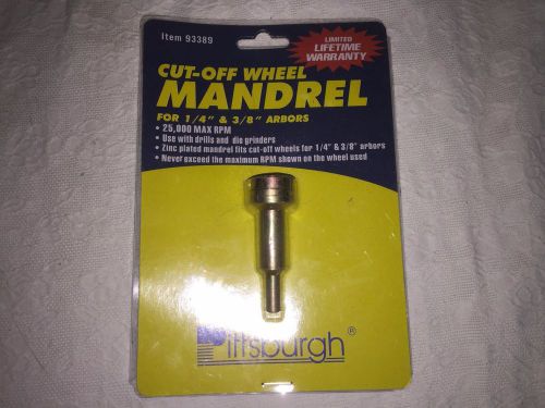 WHEEL MANDREL SET 1/4&#034; &amp; 3/8&#034; ARBOR CUT-OFF WHEELS  PITTSBURGH HARBOR FREIGHT