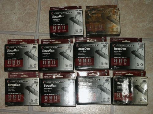 8 Full Boxes POWER FAST STRAPGUN INSULATED STRAPS 14/2 14/3 12/2 12/ 400CT NEW