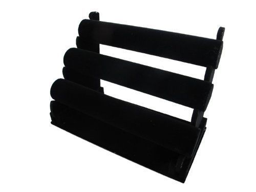 Bracelet 3 Tier T-Bar Jewelry Display Black Velvet Organizer