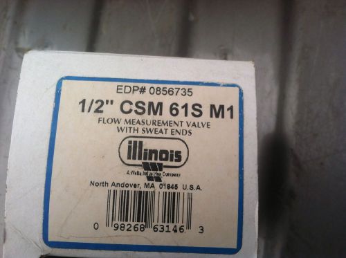 WATTS FLOW MEASUREMENT VALVE--SWEAT--1/2&#034; CSM 61S M1~~#0856735---NIB~~SAVE !!!