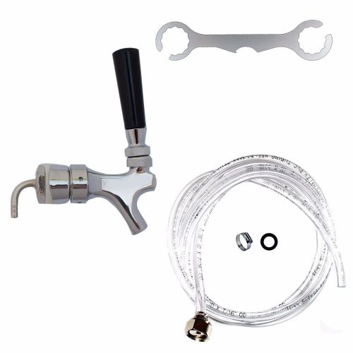 Draft beer tower rebuild kit! shank, beer faucet, hose, + free beer wrench! for sale