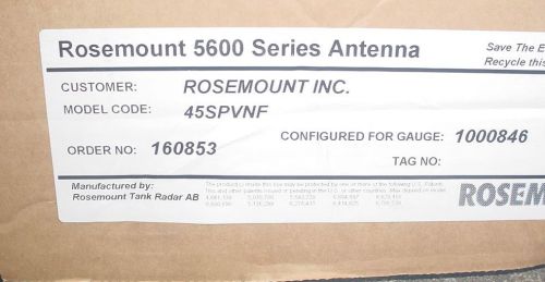 ROSEMOUNT 5600 SERIES  ANTENNA  NIB